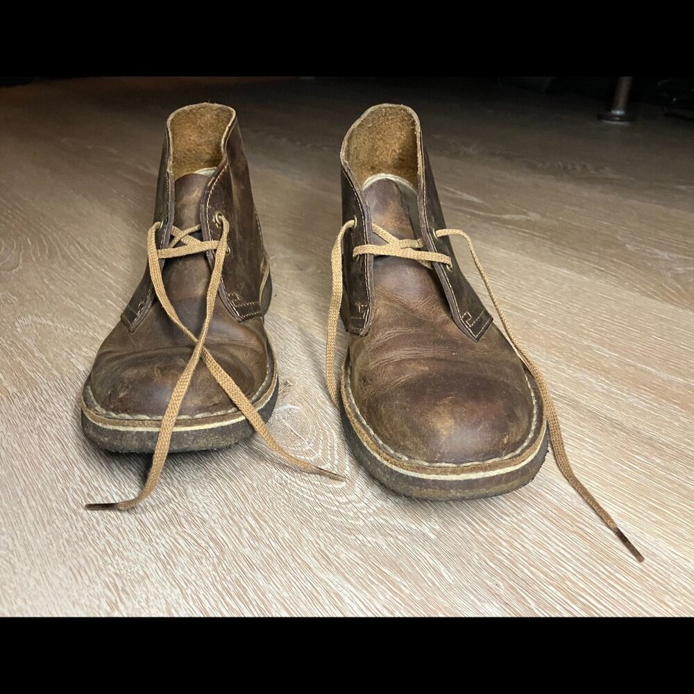 Clarks Originals Desert Boot Womens US 7.5 D Chukka Brown Leather Retro Boho EUC
